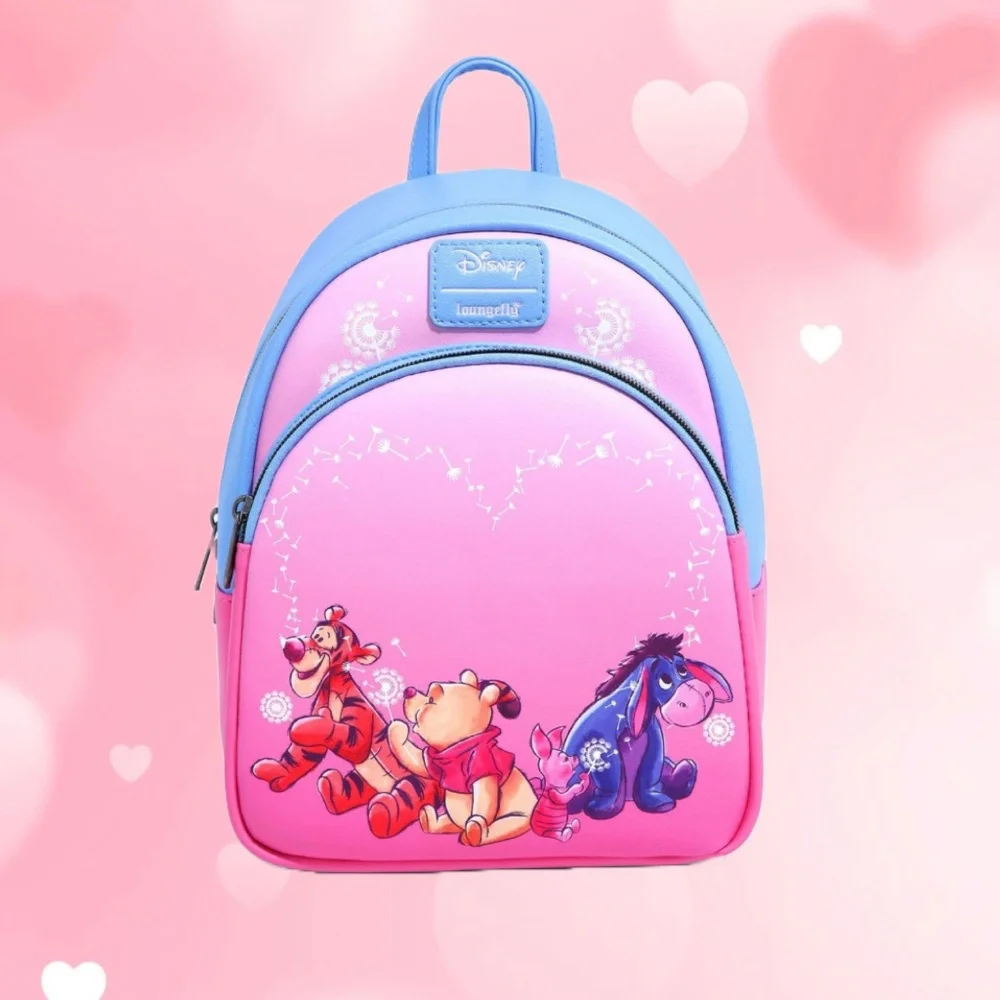 Loungefly Disney Winnie The Pooh Dandelion Heart Mini Backpack and Cardholder